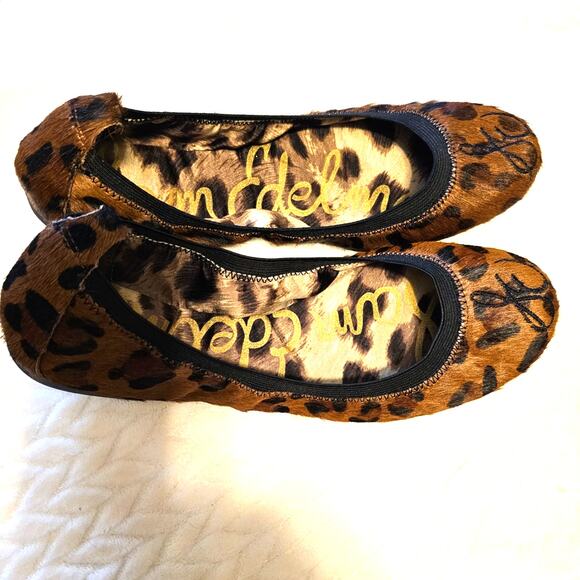 Sam Edelman leopard print flats size 8.5 - Picture 1 of 5